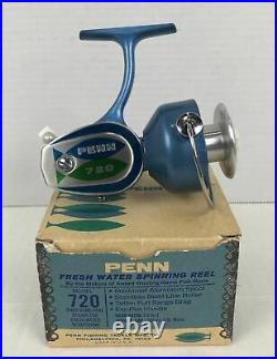 LNIB Mint Vintage Penn 720 Spinning Reel Box Manual Tool Lubricant Fishing