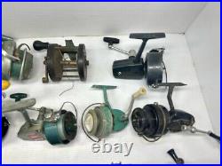 Lot Of 22 Vintage Fishing Reels Gamefisher, Smash, Penn Delmar, Spinster, Ocean