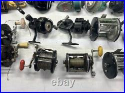 Lot Of 22 Vintage Fishing Reels Gamefisher, Smash, Penn Delmar, Spinster, Ocean