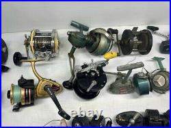 Lot Of 22 Vintage Fishing Reels Gamefisher, Smash, Penn Delmar, Spinster, Ocean