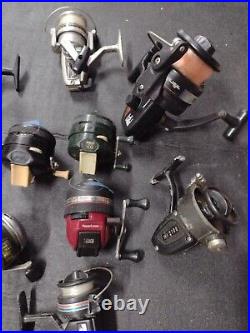 Lot of 16 Daiwa Spinning Reels Penn zebco sportfisher silstar south bend PARTS