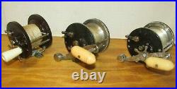 Lot of 3 Vintage Penn Reels No. 85 & Nos. 60 & 65 Long Beach Very NIce! LQQK