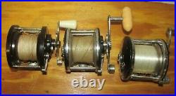 Lot of 3 Vintage Penn Reels No. 85 & Nos. 60 & 65 Long Beach Very NIce! LQQK