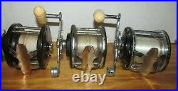 Lot of 3 Vintage Penn Reels No. 85 & Nos. 60 & 65 Long Beach Very NIce! LQQK