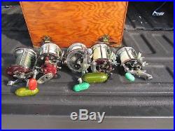 Lot of 5 Vintage Penn Deep Sea Fishing Reels USA NO. 500, 350, 259, 146 & 200