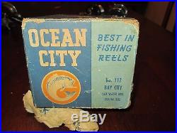 Lot of 6 vintage penn reels & Ocean City reel