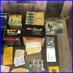 Lot of VINTAGE Empty Reel Boxes & Paperwork Including Penn, Garcia Mitchell, Etc