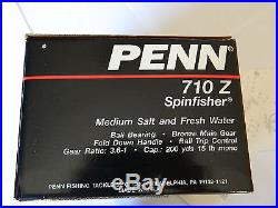 Mulinello Penn 710 Z New In Box Reel Vintage Spinning Made In U. S. A