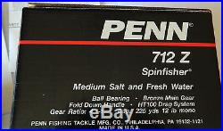 Mulinello Penn 712 Z New In Box Reel Vintage Spinning Made In U. S. A