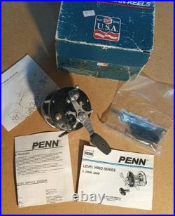 NEW OLD STOCK UNUSED VTG Penn 309m Level Wind withpapers, tools, box & line! Db