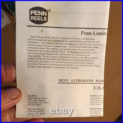 NEW OLD STOCK UNUSED VTG Penn 309m Level Wind withpapers, tools, box & line! Db