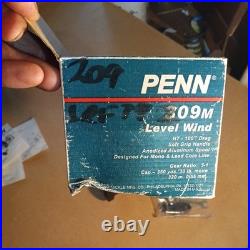 NEW OLD STOCK UNUSED VTG Penn 309m Level Wind withpapers, tools, box & line! Db