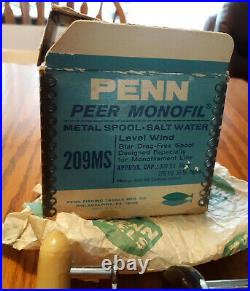 NEW Penn Peer No 209 MS Reel Salt Water Vintage Made In USA