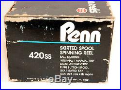 NEW Vintage PENN 420SS Spinning Reel With Box MINT COND Rare