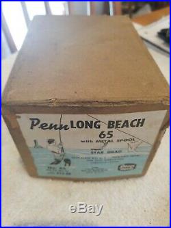 NEW Vintage PENN Long Beach Salt Water Reel # 65 Original Box MINT CONDITION