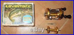 NOS PENN LEVELMATIC No. 940 BAITCASTING REEL IN BOX withXTRA SPOOL AND TOOL