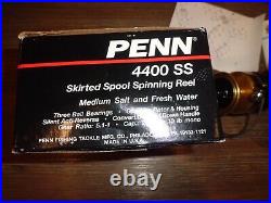 NOS Vintage PENN 4400 SS Graphite Spinning Reel made in USA