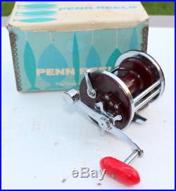NOS Vintage Penn JigMaster 500 Reel MINT in ORIGINAL BOX PAPERS rod clamp & tool