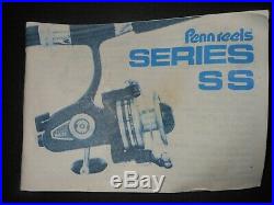 N-Mint Vintage Penn 750 SS Skirted Spool Spinning Reel with original box & Manual