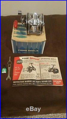 New In Box Old Stock Vintage Penn Senator 111 2/0 Fishing Reel metal spool 2