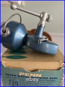 New Old Stock -Penn 720 Spin Fisher /mint With Box-papers-wrench -Penn Tissue