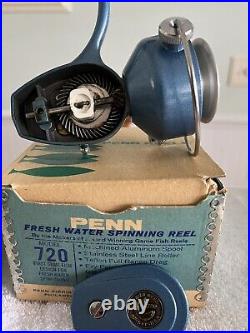 New Old Stock -Penn 720 Spin Fisher /mint With Box-papers-wrench -Penn Tissue