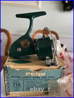 New Old Stock Unused In Original Box Penn 716 Green Absolute Mint Condition