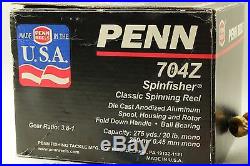 New PENN 704z Spinning Reel In Box Vintage USA Made Model NOS