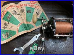 New PENN Beachmaster 155M Metal Spool Vintage Saltwater Fishing Reel with Box