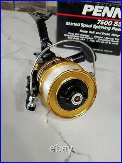 New Vintage PENN 7500 SS Spinning Hi Speed Reel MADE IN USA