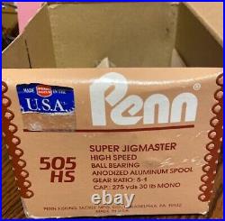 New Vintage PENN Jigmaster 505HS Fishing Reel Black