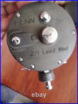 New Vintage Penn Peer 209 Rh Metal Spool Level Wind Fishing Reel Saltwater