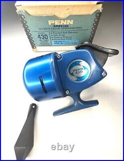 New Vintage Rare Penn 430 Closed Face Spinning Reel with Box & Paperwork