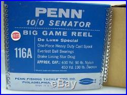 New old stock boxed Penn Senator 10/0 #116A fishing reel c1976 big game boat