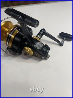 Nice/Early Black/Gold Penn #750SS Big Game Spin Reel Works Great