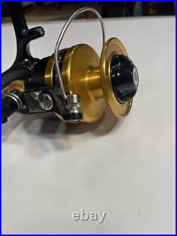 Nice/Early Black/Gold Penn #750SS Big Game Spin Reel Works Great