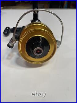 Nice/Early Black/Gold Penn #750SS Big Game Spin Reel Works Great