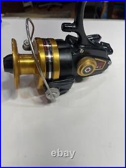 Nice/Early Black/Gold Penn #750SS Big Game Spin Reel Works Great