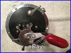 Nice Old Vintage Penn 10/0 Senator Fishing Reel With Red Handle