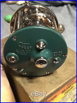 Nice Used Vintage Green Penn Monofil # 209M Fishing Reel in Box With Accessories