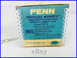 Nice Vintage Penn Peerless No. 9 LEVEL WIND Casting Fishing Reel made in USA