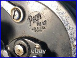 Old Vintage Early Model No. 49 Penn Deep Sea Fishing Reel
