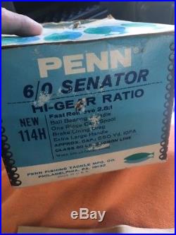 PENN 114H SENATOR 6/0 Deep Sea Big Game SALTWATER FISHING REEL BOX MINT Vintage