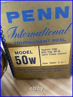 PENN 50W INTERNATIONAL Vintage Fishing Reel with Original box Big Game Trolling