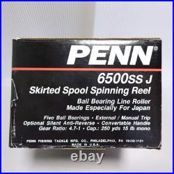 PENN 6500SSJ Spinning Reel Unused Aluminum Body Titanium Coated Gear Ratio 4.71
