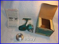 PENN 722 SPINFISHER FISHING REEL GREENIE NEAR MINT IN BOX with ORIGINAL EXTRAS