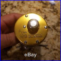 PENN 920 Gold Levelmatic Baitcaster Reel Free Shipping