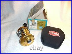 PENN 930 LEVELMATIC BAIT CASTING REEL 1970's & PENN REEL COVER & BOX EUC CLEANED