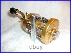 PENN 930 LEVELMATIC BAIT CASTING REEL 1970's & PENN REEL COVER & BOX EUC CLEANED