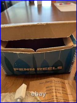 PENN Aqua Green 722 Spinning Reel Nice In Original Box with Wrench / Grease 1965
